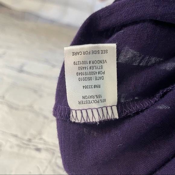 Purple Cowl Neck Blouse Large - Picture 8 of 8